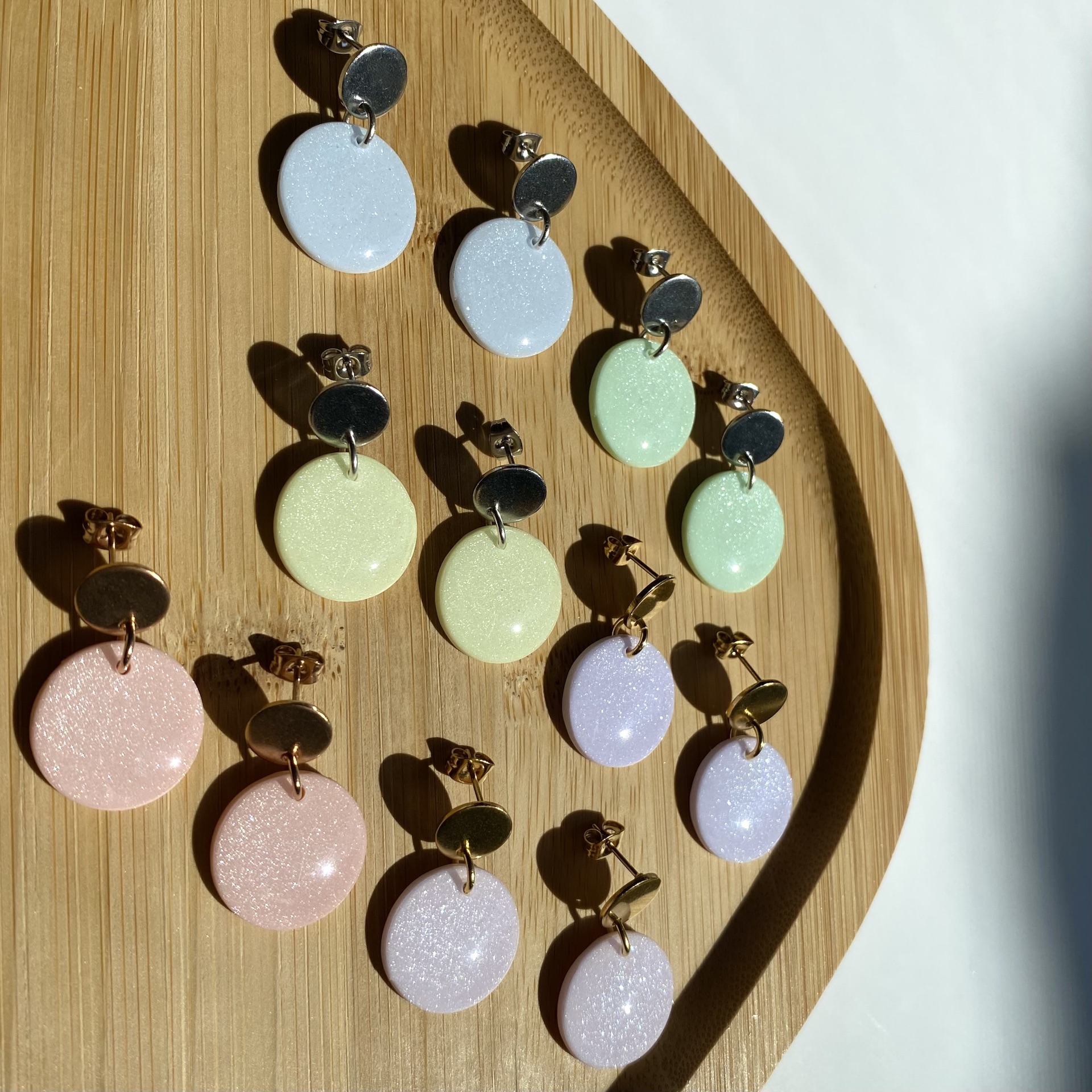 Dangles Amber pastel - handmade - Afbeelding 2