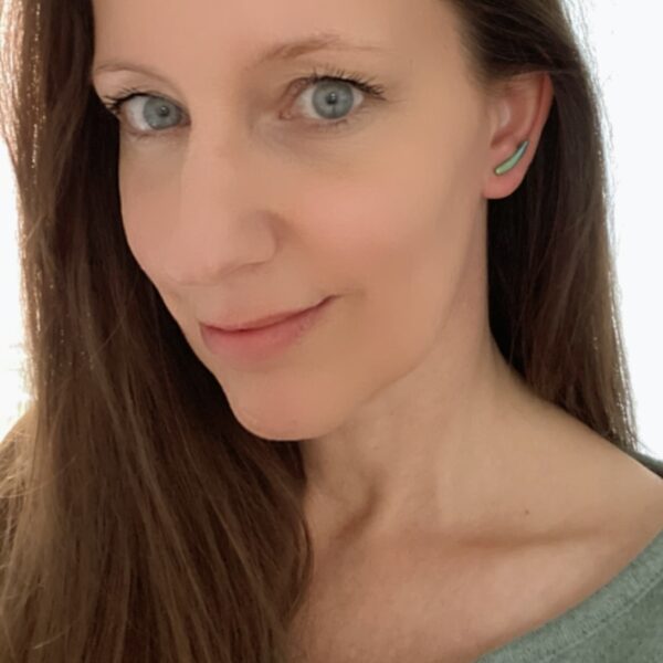 Oorstekers Fran smaragd - handmade - Afbeelding 3