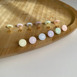 Oorstekers Emeline pastel - handmade